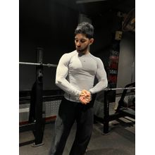 Aesthetic Bodies Core Compression Full Sleeve Grey T-Shirt
