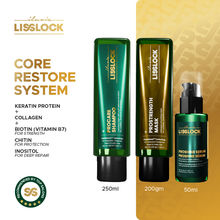 Iluvia Lisslock Core Restore System With Keratin Protein, Biotin, Structural Repair & Ultra Shine