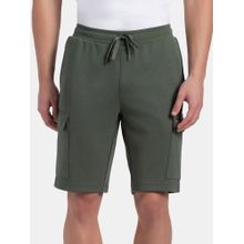 Jockey UM63 Men Super Combed Cotton Rich Cargo Pocket Shorts - Green