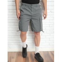 Bene Kleed Men Grey Solid Cargo Shorts