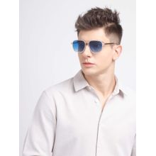 Poppy Men Metal Blue Square Full Rim Sunglass (PO-5002)-43
