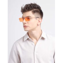 Poppy Men Metal Orange Rectangular Full Rim Sunglass (PO-5005)-46
