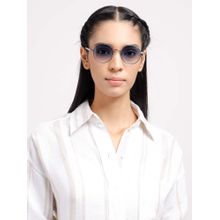 Poppy Unisex Metal Blue Round Full Rim Sunglass (PO-5011)-39