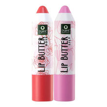 Organic Harvest Lip Butter Rose Lip Balm - Soft Red & Lily Lip Butter Lip Balm- Power Pink
