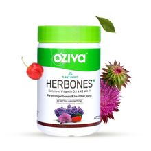 OZiva HerBones for Women with Algae Calcium, Plant Based Vegan Vitamin D3 & K2 for Healthier Bones