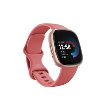 Fitbit Versa 4 Fitness Watch wth Daily readiness-Sleep Score,Call,Alexa(Pink Sand- Copper Rose)