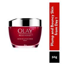 Olay Regenerist Micosculpting Night Cream For Plump Bouncy Skin With Hyaluronic Acid & Niacinamide