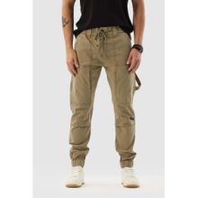 Snitch Khaki Solid Slim Casual Joggers