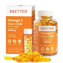 BBETTER Omega 3 Fish Oil - 1000mg Omega 3 Fatty Acid - Softgels