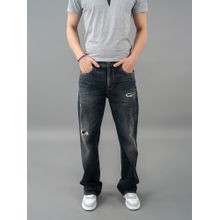 ROOKIES Navy Blue 5 Pocket Straight Fit Jeans (36)