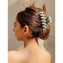 Pipa Bella by Nykaa Fashion Green ZigZag Hair Claw Clip