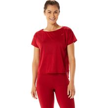 Asics Movekoyo Jacquard Ss Red Womens T-shirts