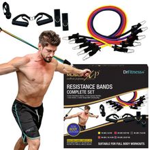 MuscleXP Drfitness+ 11 In 1 Set - Resistance Band Complete Set - Men & Women