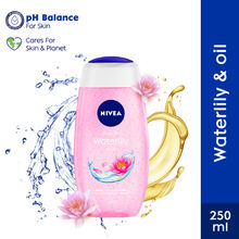 NIVEA Body Wash, Waterlily & Oil Shower Gel, Pampering Care & Refreshing Scent of Waterlily Flower