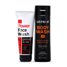 Ustraa Power Face Wash De-tan & Activated Charcoal Body Wash