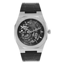French Connection Skeleton BlackRound Dial Automatic Watch for Men's FCA01-9 (Free Size)