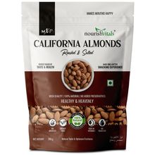Nourish Vitals California Roasted And Salted Almonds, No Added Oil Or Preservatives