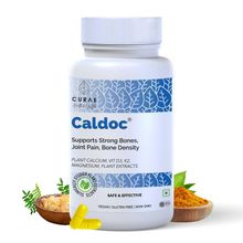Curae Health Caldoc - Plant Calcium Vitamin D3, Magnesium, K2 For Bone Strength - Vegan Tablets