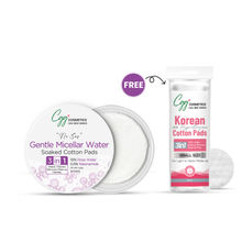 CGG Cosmetics Gentle Micellar Cotton Pads (100) + Free Korean Makeup Remover Pads (Small)