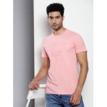 Tommy Hilfiger Mens Pink Solid T-Shirt