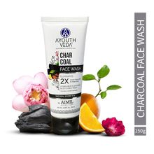 Ayouthveda Activated Charcoal Face Wash, Anti-Pollution & Skin Purifying Formula For Glowing Skin