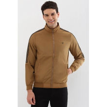 Allen Solly Men Khaki Solid Full Sleeves Casual Jacket