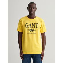GANT Men Yellow Retro Crest T-Shirt