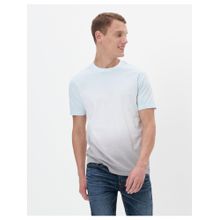 American Eagle Men Blue Super Soft Dip Dye Ombre T-Shirt