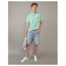 American Eagle Men Blue Easy Flex 9 Inches Loose Denim Shorts