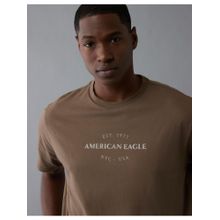 American Eagle Men Brown Printed T-Shirt