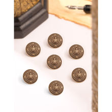 Cosa Nostraa Men Gold Elegant Shield Button (Pack of 7)