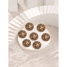 Cosa Nostraa Men Gold Fiery Tiger Button (Pack of 7)