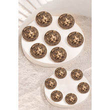 Cosa Nostraa Men Gold Fiery Tiger Button (Pack of 13)