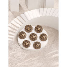 Cosa Nostraa Men Gold Inferno Tiger Button (Pack of 7)