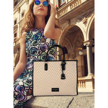 MINI WEST LONDON Beige Times Square Luxury Tote Bag