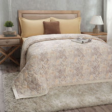 Maspar PBS Refined Retro 145 GSM Cotton Printed Machine Neutral Double 6Pc Quilt Set (Queen)