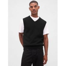 GAP Men Black Cotton Solid Sweater