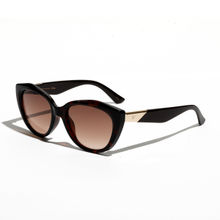 Vintage Women UV Protection Brown Lens Cat Eye Sunglasses