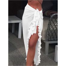 Addery Ruffled Sarong Skirt - White