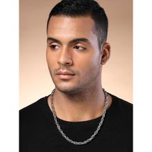 Karatcart Silver Tone Link Chain Necklace for Men