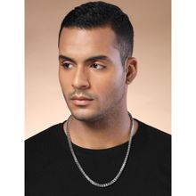 Karatcart Silver Tone Link Chain Necklace for Men