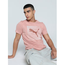 Puma Men Peach Ess Logo Printed T-Shirt
