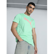 Puma Men Green Solid T-Shirt