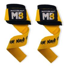 MuscleBlaze Weight Lifting Strap 2.0 (tum Nahi Samjhoge), Yellow Free Size