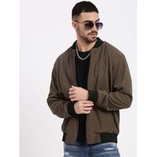 SHOWOFF Mens Brown Bomber Jacket