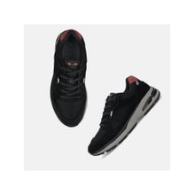 Bugatti Parry Black Leather Men Athleisure Sneaker
