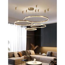 The Art House 4 Light 4 Rings Big Full Spread Gold Led Chandelier Hanging Lamp