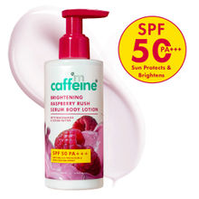 Mcaffeine Brightening Raspberry Rush Serum Body Lotion SPF 50 PA+++ With Niacinamide Non-Sticky
