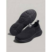 Neeman's Unisex Black Sole Max Cush Slip On Walking Shoes