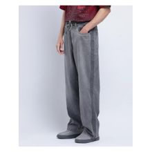 Rare Rabbit Srito Grey Plain Baggy Fit Jeans